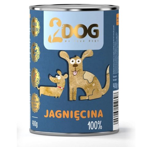 MOKRA KARMA DLA PSA 100% JAGNIĘCINA 400g MONOPROTEINOWA HIPOALERGICZNA