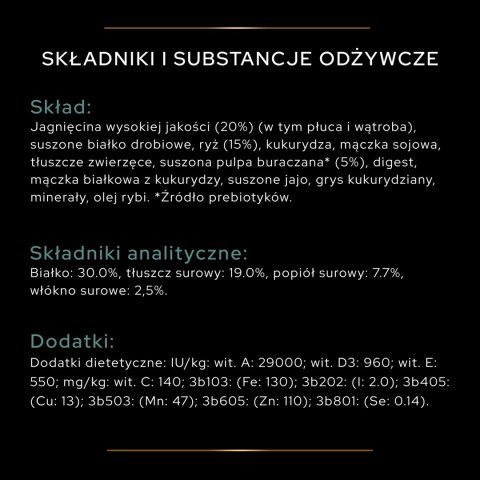 Purina Pro Plan Medium Puppy Sensitive Optidigest Jagnięcina I Ryż 12kg