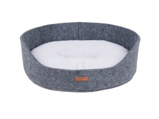 AMIPLAY Legowisko Owalne 2w1 Hygge Szare M