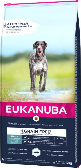Eukanuba Adult Large Grain Free Łosoś 12kg