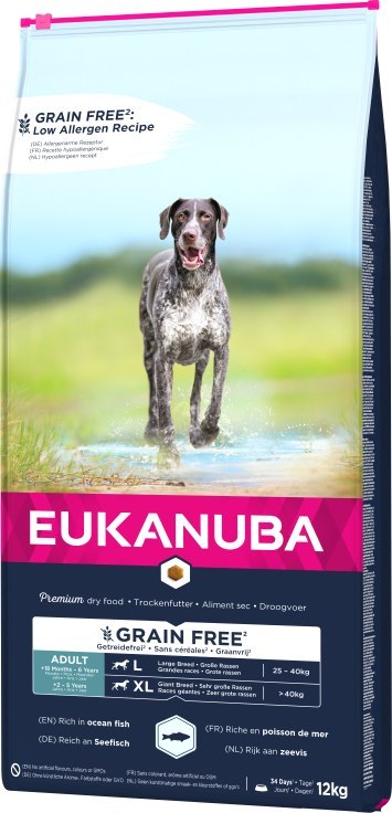Eukanuba Adult Large Grain Free Łosoś 12kg
