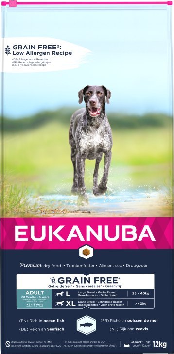 Eukanuba Adult Large Grain Free Łosoś 12kg