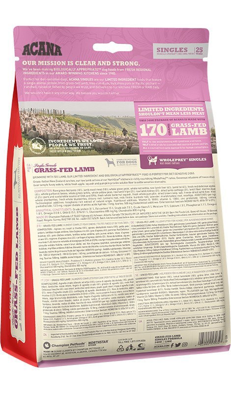 Acana Singles Grass-Fed Lamb 2kg