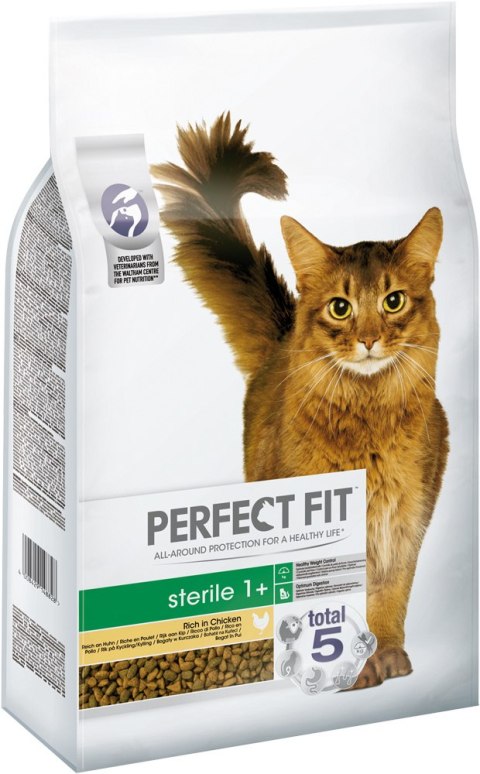Perfect Fit™ - sucha karma pełnoporcjowa dla dorosłych kotów po zabiegu kastracji, bogata w kurczaka 7kg
