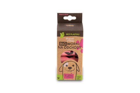 Zolux Starchbag Kompostowalne Bioworki Na Odchody Różowy 15szt