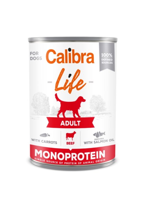 Calibra Dog Life Adult Beef With Carrots Karma Dla Psa 400g