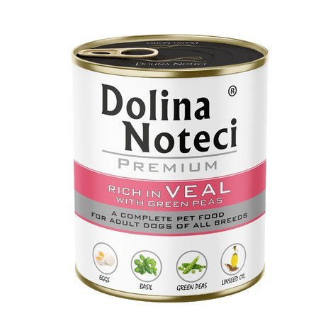 Dolina Noteci Premium Bogata W Cielęcinę Z Zielonym Groszkiem Karma Dla Psa 800g