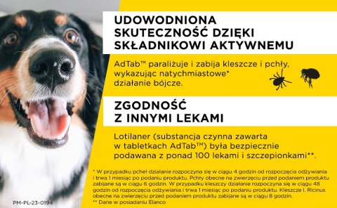 Elanco AdTab 56mg Tabletka Na Pchły I Kleszcze Dla Psów 1,3-2,5kg