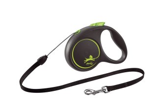 Flexi Smycz Black Design S Taśma 5m Do 12kg Zielona