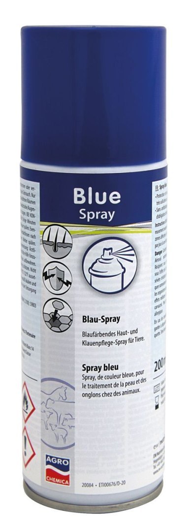 Kerbl Niebieski Koloryzujący Spray Do Pielęgnacji Skóry Kopyt I Racic 200ml