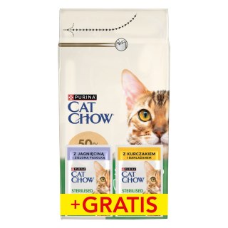 Purina Cat Chow Sterilised Bogata w Kurczaka 1,5kg + 2 Saszetki Gratis