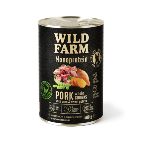 WILD FARM Monoprotein Pork 400g - hipoalergiczna karma dla psa