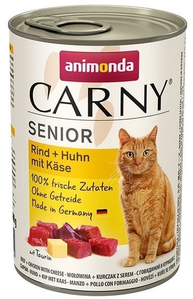 ANIMONDA Cat Carny Senior Wołowina, Kurczak, Ser 400g