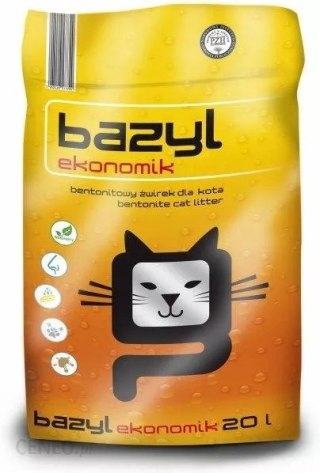 Bazyl Ekonomik Żwirek Bentonitowy Dla Kota 20l