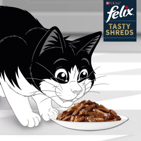 FELIX Tasty Shreds Karma dla dorosłych kotów Wiejskie Smaki w Sosie