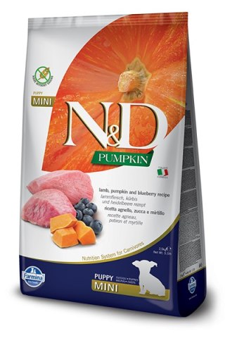 Farmina N&D Pumpkin Grain Free Canine Puppy Mini Lamb&Blueberry 2,5kg