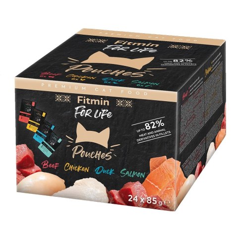 Fitmin Cat Pouch multipack karma mokra dla dorosłych kotów 24x85g