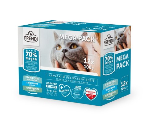 Frendi saszetki dla kota 12x100g - pełnoporcjowa karma w kawałkach w sosie