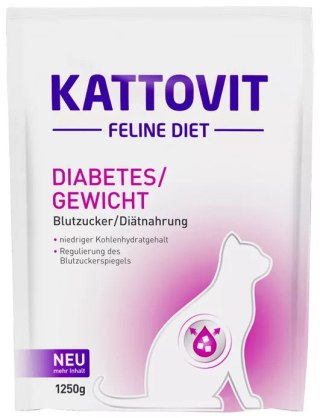 Kattovit Diabetes Karma Sucha Dla Kotów Z Nadwagą I Cukrzycą 1,25kg