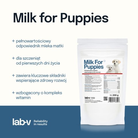 Lab-v Milk For Puppies-mleko dla szczeniąt 200g