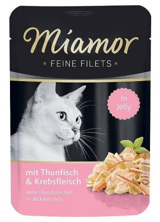 Miamor Feine Filets - Mokra Karma dla Kota, Filety z Tuńczyka z Krabem