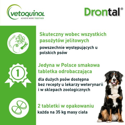 VETOQUINOL Drontal Plus Flavour 35kg Tabletki Dla Psów 2tabl.