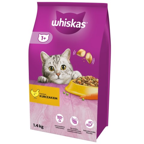 Whiskas Adult Karma Sucha Dla Kotów Kurczak 1,4kg