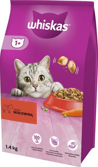 Whiskas Adult Karma Sucha Dla Kotów Wołowina 1,4kg