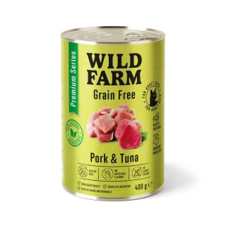 WILD FARM Premium Grain Free Pork and Tuna 400g - bezzbożowa karma dla kota