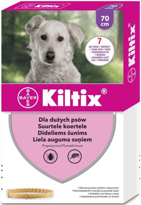 Bayer Kiltix Obroża Na Kleszcze I Pchły Dla Psa 70cm
