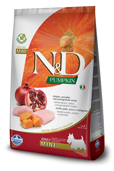 Farmina N&D Pumpkin Grain Free Canine Adult Mini Chicken&Pomegranate 2,5kg