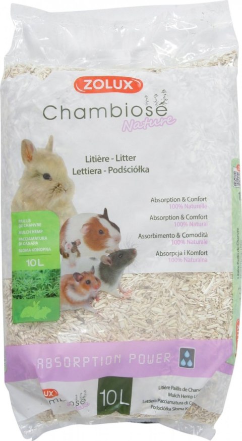 Zolux Naturalna Podściółka Z Konopi Chambiose Dla Gryzoni 10l
