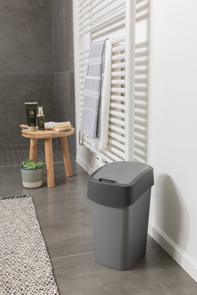 Curver Flip Bin Kosz Na Śmieci Szaro-Grafitowy 10l