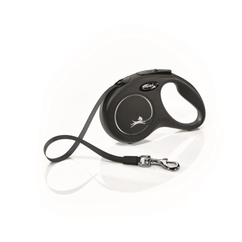 Flexi Smycz New Classic S Taśma 5m Do 15kg Czarna